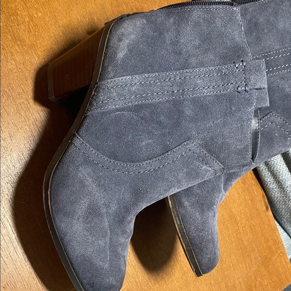 Sam Edelman Blue Suede Ankle Boots, blue suede shoes - Picture 11 of 12